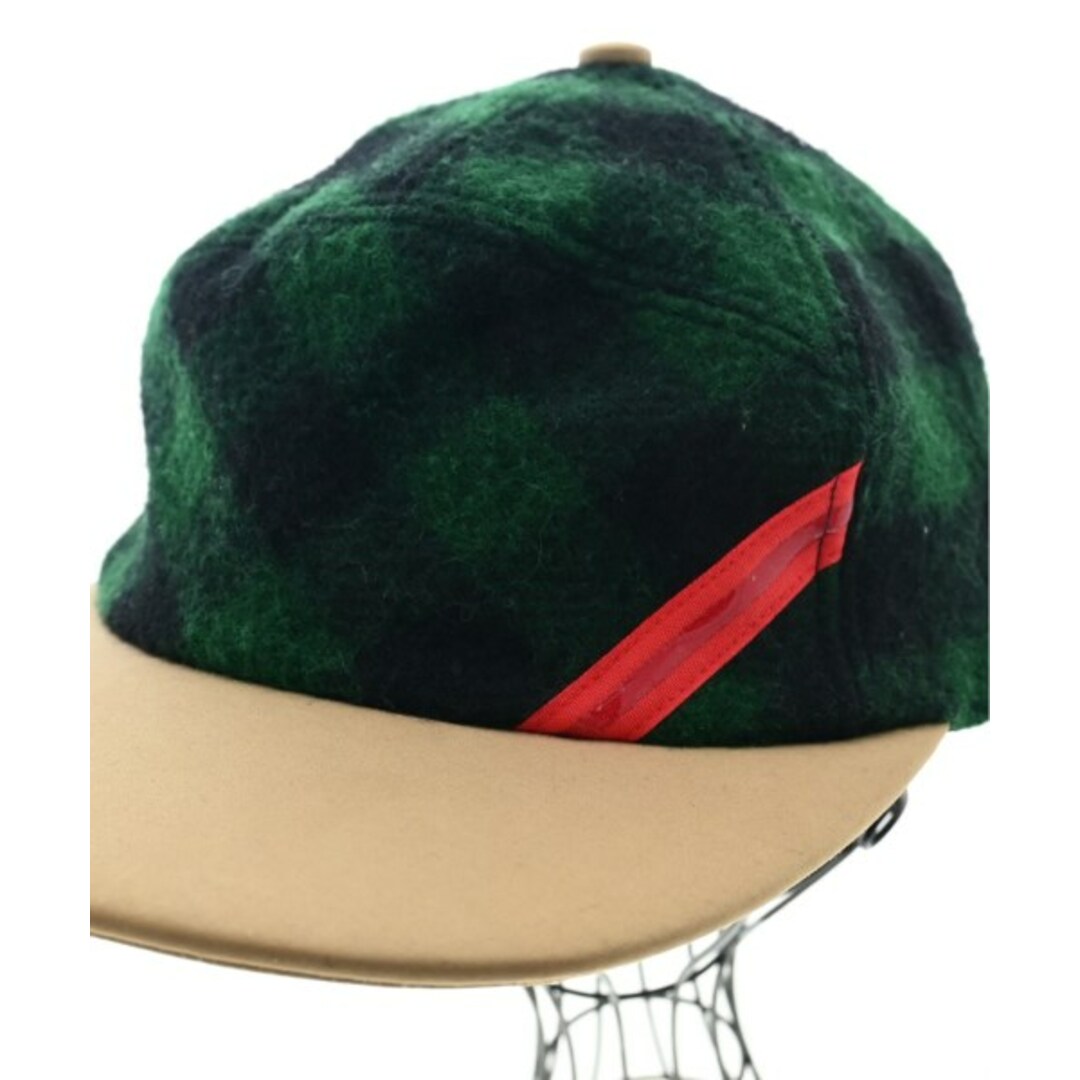 PHINGERIN(フィンガリン)のPHINGERIN フィンガリン キャップ F 緑x黒xベージュ(チェック) 【古着】【中古】 メンズの帽子(キャップ)の商品写真