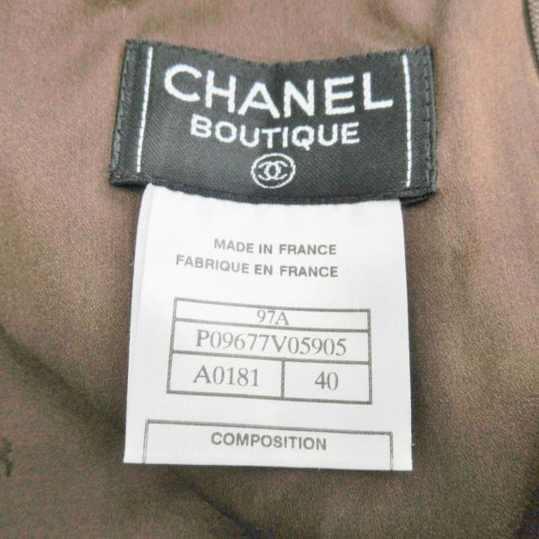 CHANEL(シャネル)のCHANEL(シャネル) ミニスカート サイズ40 M レディース - P09677 ブラウン×ベージュ ツイード/プリーツ ウール、ナイロン レディースのスカート(ミニスカート)の商品写真