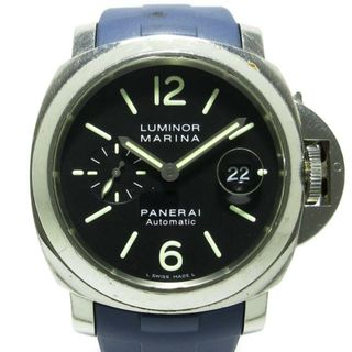 パネライ(PANERAI)のPANERAI(パネライ) 腕時計 ルミノールマリーナ PAM00104 メンズ 社外ラバーベルト 黒(その他)