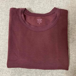 ユニクロ(UNIQLO)の【新品】ユニクロ ヒートテックコットンワッフル クルーネックT 極暖  XL(Tシャツ/カットソー(七分/長袖))