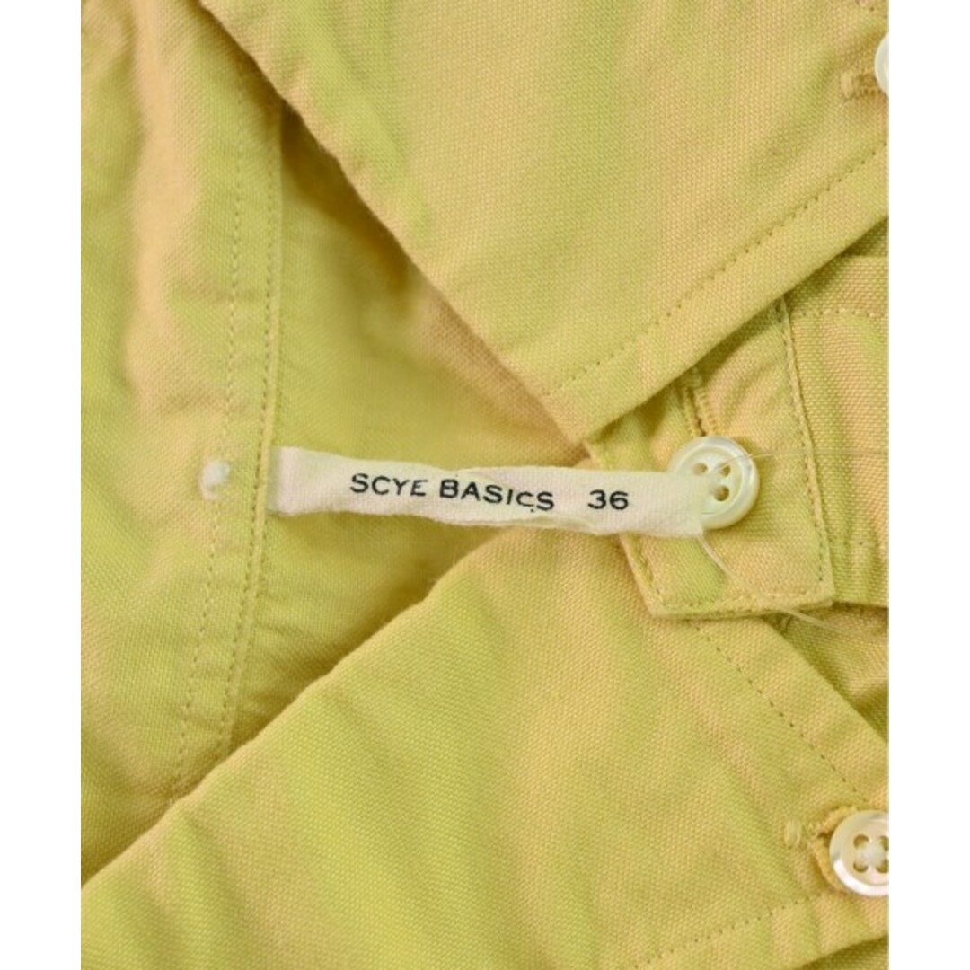 SCYE BASICS(サイベーシックス)のSCYE BASICS サイベーシックス カジュアルシャツ 36(S位) 黄 【古着】【中古】 メンズのトップス(シャツ)の商品写真