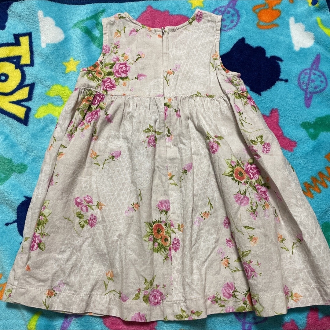 HAKKA(ハッカ)のハッカベビー HAKKA ワンピース 花柄 90 キッズ/ベビー/マタニティのキッズ服女の子用(90cm~)(ワンピース)の商品写真