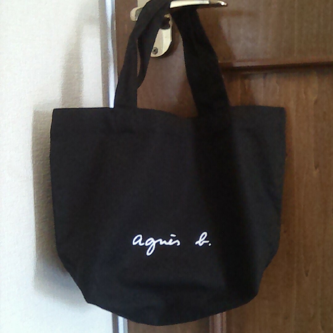 agnes b.(アニエスベー)のアニエスベー　agnes b　ミニトート　トートバッグ　黒　ロゴバッグ レディースのバッグ(トートバッグ)の商品写真