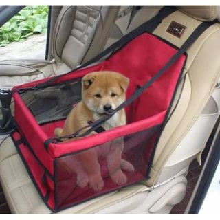 新版 ドライブシート車用 ペット用 車載ドライブボックス 犬用 カー用品 レッド(その他)