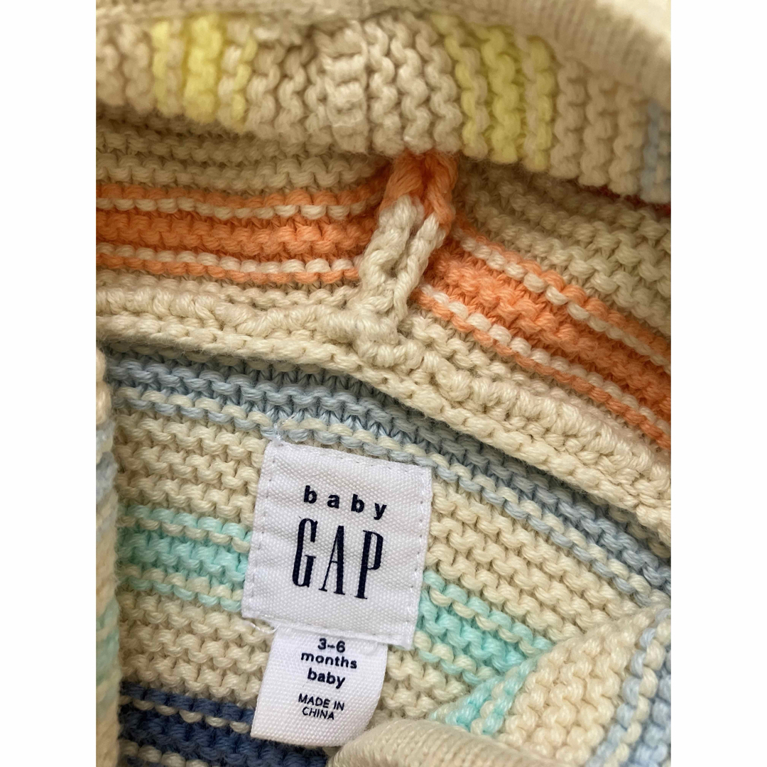 babyGAP(ベビーギャップ)のbaby GAP くま耳　カーディガン　60cm キッズ/ベビー/マタニティのベビー服(~85cm)(カーディガン/ボレロ)の商品写真