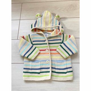 ベビーギャップ(babyGAP)のbaby GAP くま耳　カーディガン　60cm(カーディガン/ボレロ)