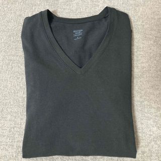 ユニクロ(UNIQLO)の新品未使用　UNIQLO 極暖　ヒートテックコットン　VネックT 九分丈　S(Tシャツ/カットソー(七分/長袖))