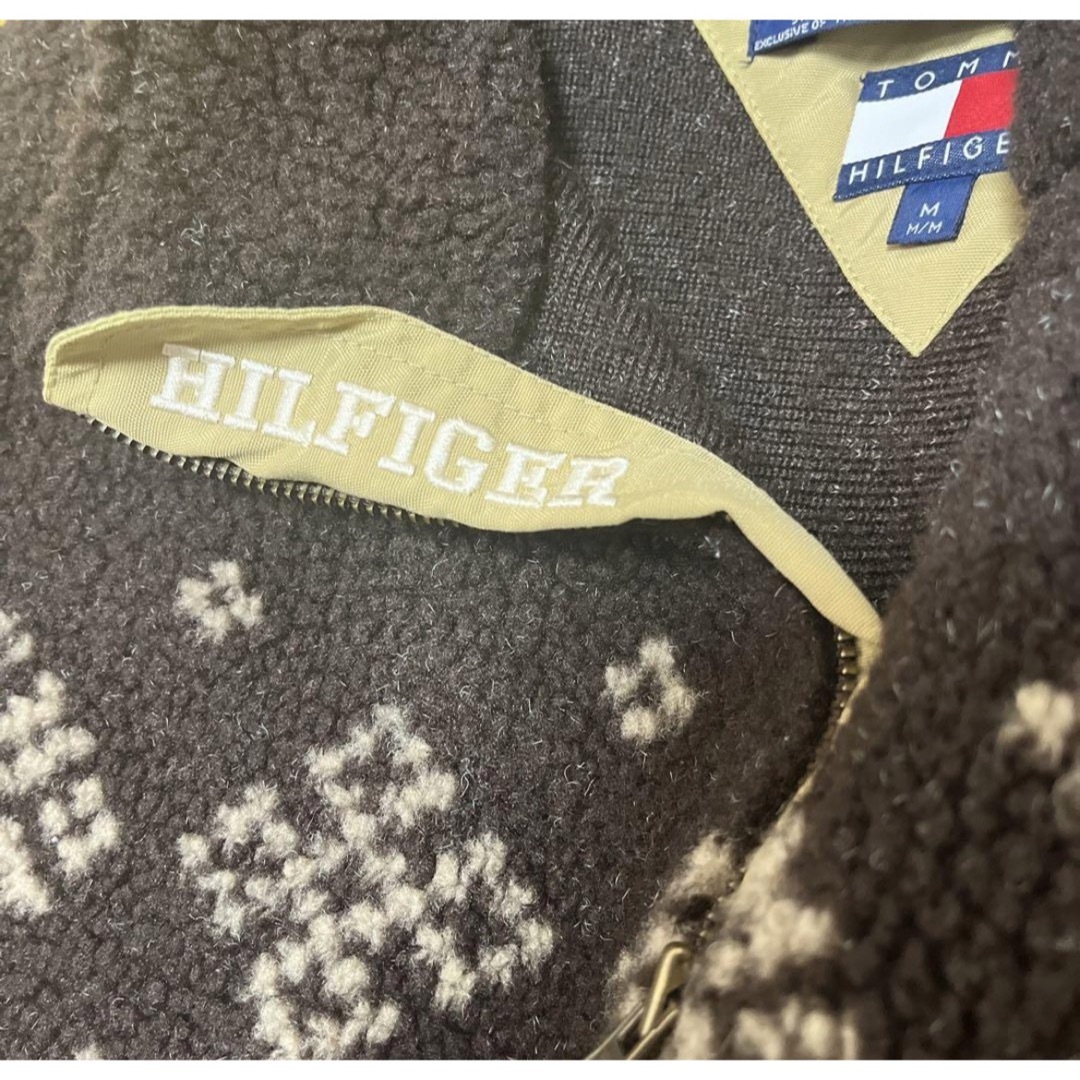 TOMMY HILFIGER(トミーヒルフィガー)のトミーヒルフィガー ハーフジップボアジャケット フリース ノルディック 90sM メンズのジャケット/アウター(ブルゾン)の商品写真