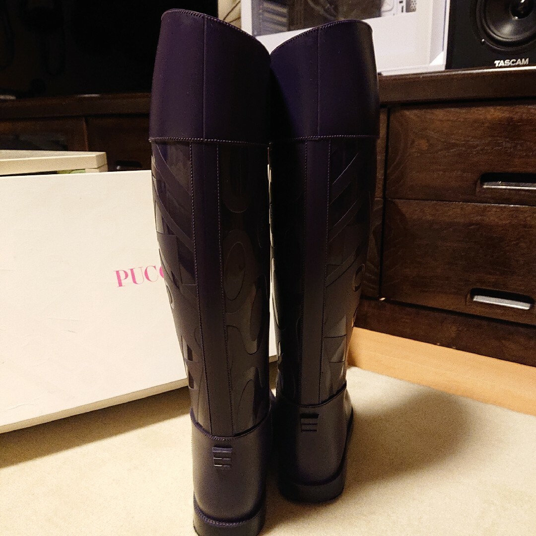 EMILIO PUCCI(エミリオプッチ)のエミリオプッチ レインブーツ 雨靴 長靴 37 箱付き レディースの靴/シューズ(レインブーツ/長靴)の商品写真