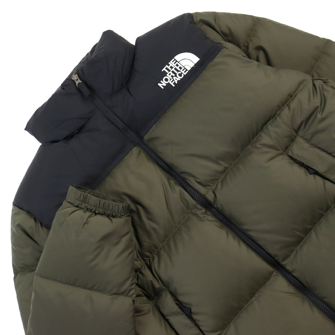 THE NORTH FACE(ザノースフェイス)の良品○THE NORTH FACE ザ・ノースフェイス ND92335 Nuptse Jacket ヌプシジャケット ニュートープ ロゴ刺繍 フード入り スタンドカラー リサイクルダウン  ダウンジャケット カーキグリーン L 正規品 メンズ メンズのジャケット/アウター(ダウンジャケット)の商品写真