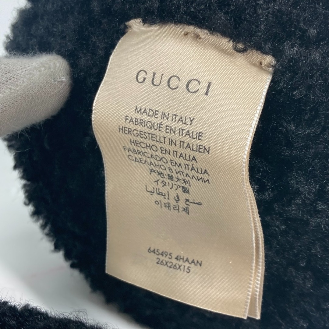 Gucci(グッチ)のグッチ GUCCI カーリー エコファー ファー モコモコ 645495 耳あて イヤーウォーマー GG イヤーマフ ポリエステル ブラック 未使用 レディースのファッション小物(イヤーマフ)の商品写真