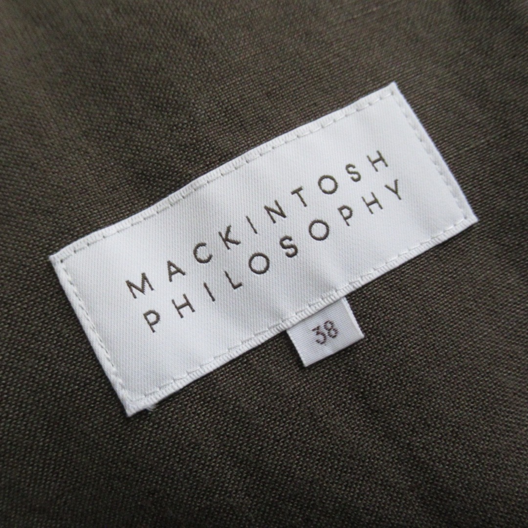 MACKINTOSH PHILOSOPHY(マッキントッシュフィロソフィー)のMACKINTOSH PHILOSOPHY リネン ノーカラー ジャケット 38 レディースのジャケット/アウター(ノーカラージャケット)の商品写真