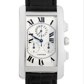 カルティエ(Cartier)のカルティエ タンクアメリカン クロノリフレックス W2603356 メンズ 中古 腕時計(腕時計(アナログ))