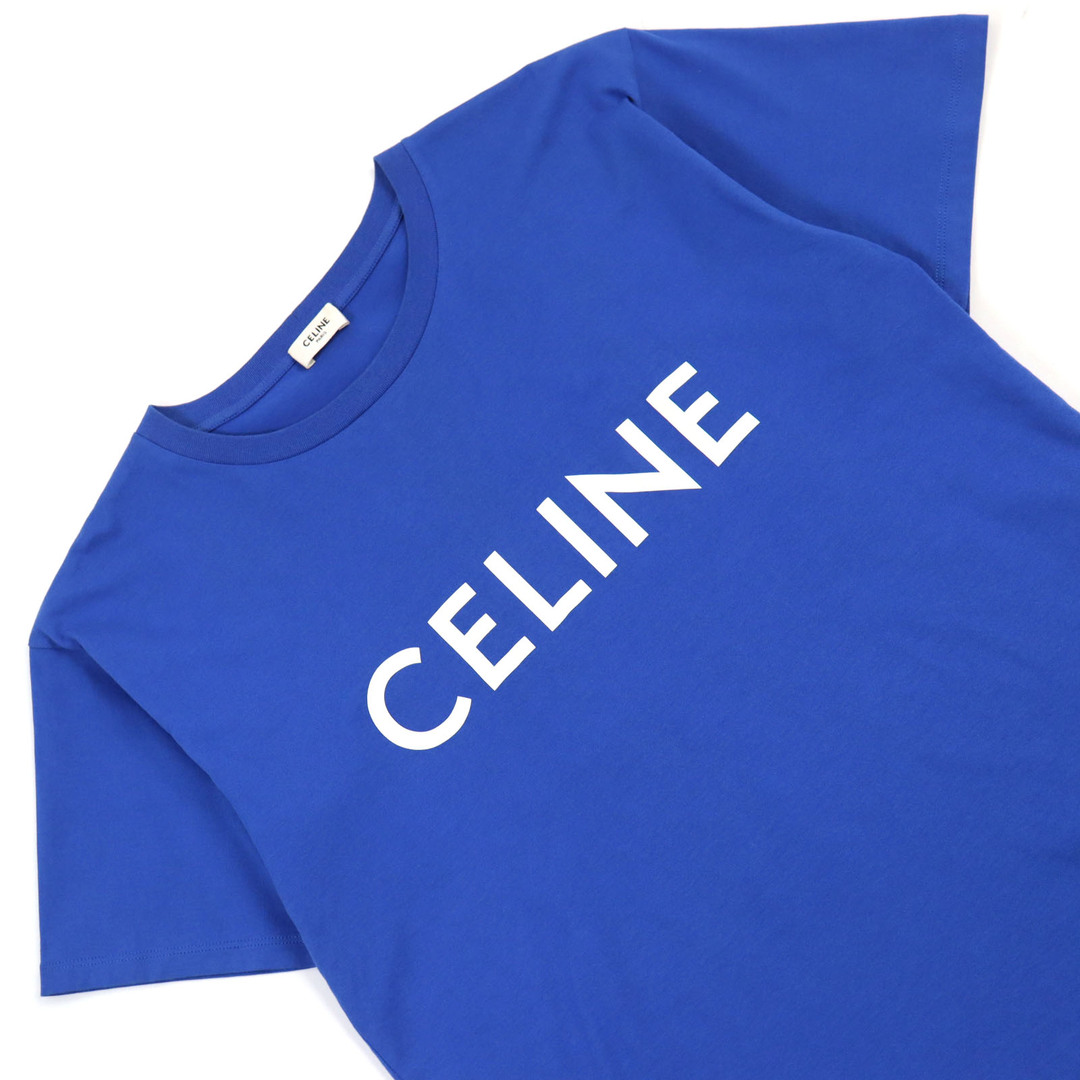 celine(セリーヌ)の美品○CELINE セリーヌ 21SS 2X681501F コットン100% ロゴプリント クルーネック 半袖Ｔシャツ/カットソー ブルー XS イタリア製 正規品 メンズ メンズのトップス(Tシャツ/カットソー(半袖/袖なし))の商品写真