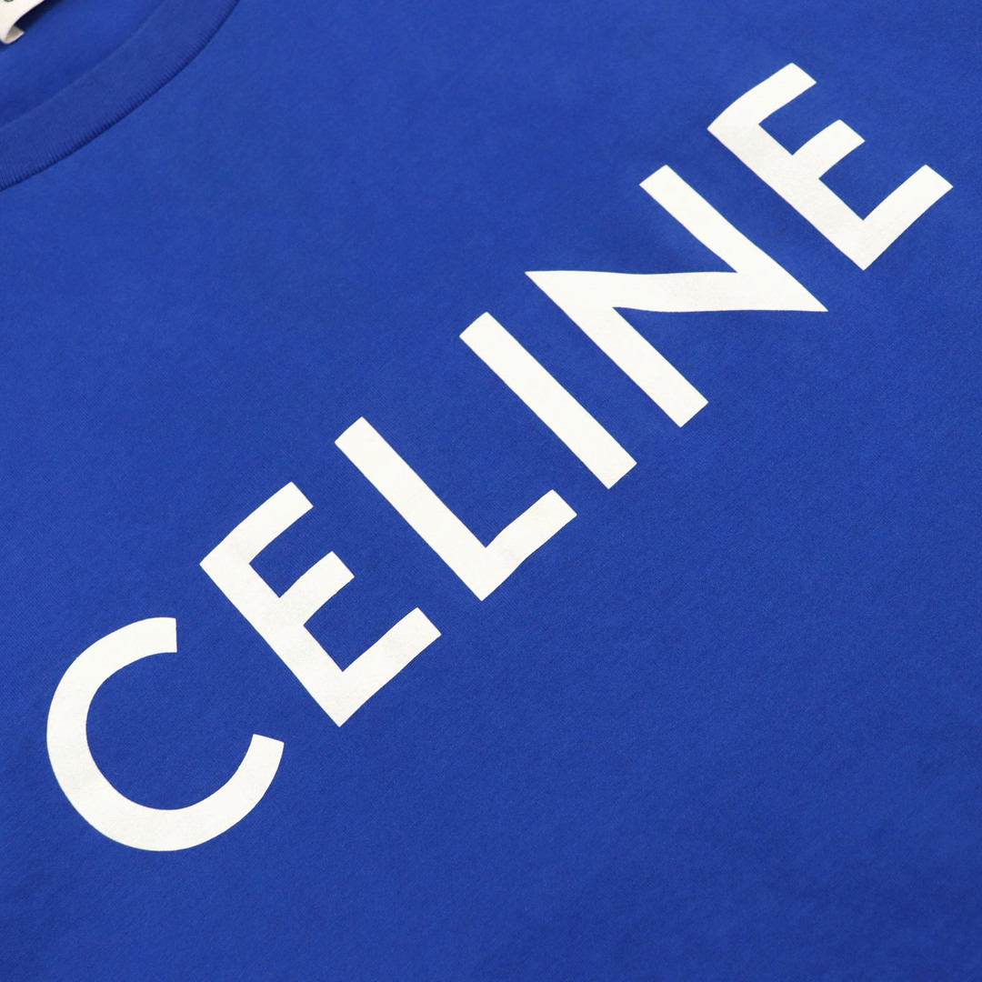 celine(セリーヌ)の美品○CELINE セリーヌ 21SS 2X681501F コットン100% ロゴプリント クルーネック 半袖Ｔシャツ/カットソー ブルー XS イタリア製 正規品 メンズ メンズのトップス(Tシャツ/カットソー(半袖/袖なし))の商品写真