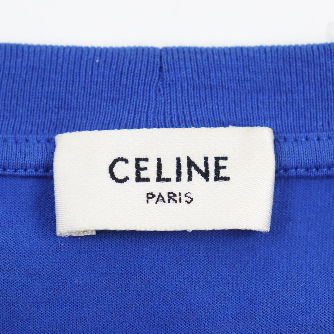 celine(セリーヌ)の美品○CELINE セリーヌ 21SS 2X681501F コットン100% ロゴプリント クルーネック 半袖Ｔシャツ/カットソー ブルー XS イタリア製 正規品 メンズ メンズのトップス(Tシャツ/カットソー(半袖/袖なし))の商品写真