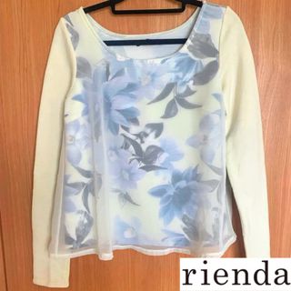 rienda - 【新品】リエンダriendaデート服 フラワーシフォン花柄ブラウストップス