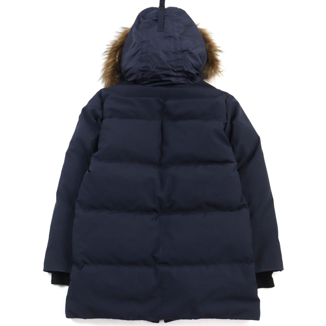 MONCLER(モンクレール)の良品○MONCLER モンクレール 18-19AW D20914239125 57843 POLARIS GIUBBOTTO ロゴレザーワッペン付き コヨーテファー ダブルジップ フーデッド ダウンジャケット ネイビー 1 ハンガー付き 正規品 メンズ メンズのジャケット/アウター(ダウンジャケット)の商品写真