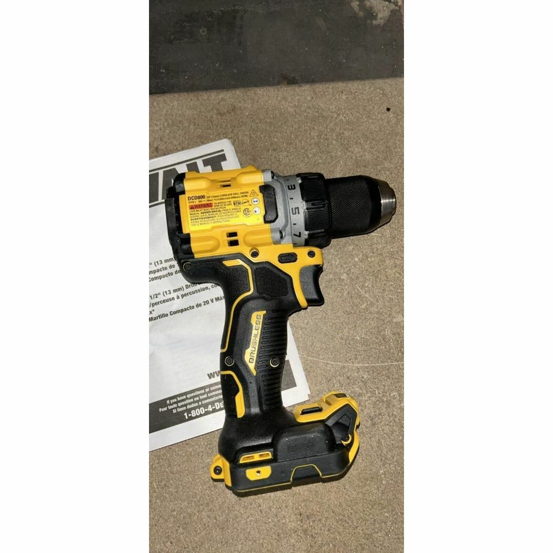 DEWALT (デウォルト)の未使用 デウォルト DCD 800 20v XR ブラシレス ドリルドライバ  スポーツ/アウトドアの自転車(工具/メンテナンス)の商品写真