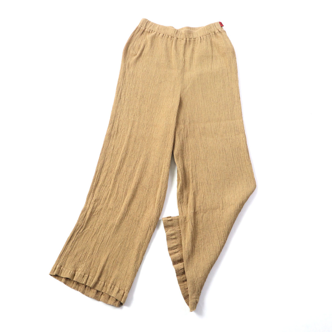 ISSEY MIYAKE - 極美品★ISSEY MIYAKE イッセイミヤケ 19SS HA91FF604 KYO CHIJIMI BASIC HaaT ハート イージーパンツ/プリーツパンツ ブラウン 2 日本製 正規品 レディース
