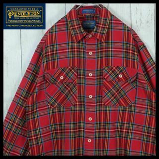 ペンドルトン(PENDLETON)の【希少】ペンドルトン BURNSIDE フランネルシャツ 長袖 タータンチェック(シャツ)