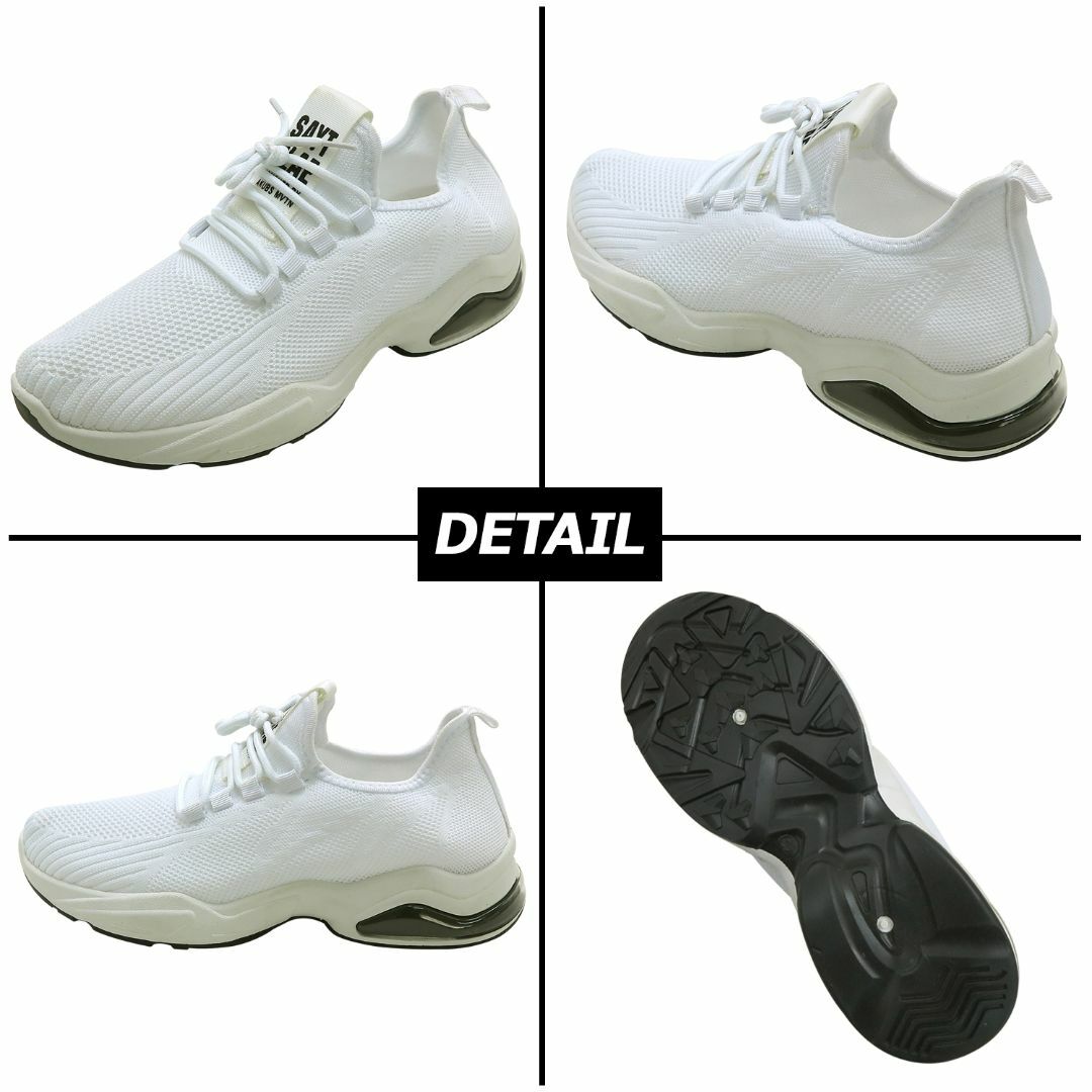 【特価】スポーツ ランニングシューズ 男女兼用 ホワイト 25.5cm メンズの靴/シューズ(スニーカー)の商品写真