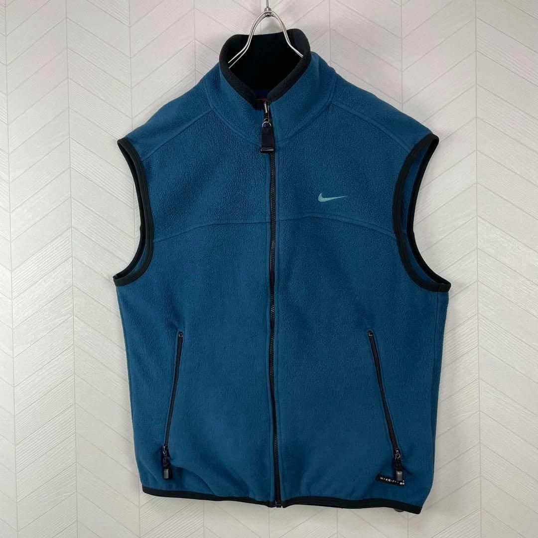 NIKE(ナイキ)の入手困難 90s USA製 NIKE ACG フリース ベスト ブルーグリーン メンズのジャケット/アウター(その他)の商品写真