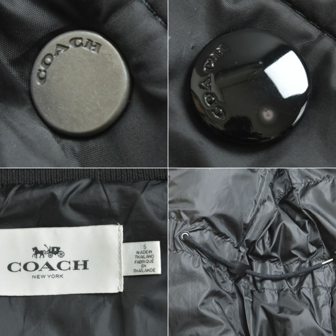 COACH(コーチ)の極美品◇COACH コーチ ダウンジャケット S ブラック フード付き ロング丈 レディースのジャケット/アウター(ダウンコート)の商品写真