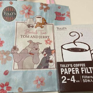 タリーズコーヒー(TULLY'S COFFEE)のタリーズ トムとジェリー コラボ ショッパー 紙袋とフィルター(ショップ袋)