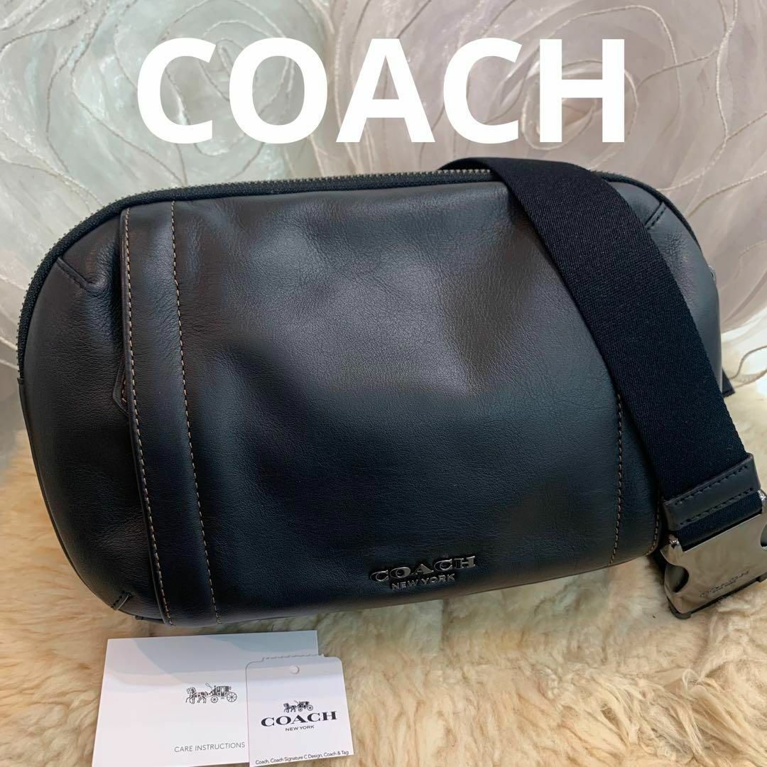 COACH(コーチ)の☆未使用品☆COACH グラハム ユーティリティパック ボディーバッグ 黒 メンズのバッグ(ボディーバッグ)の商品写真