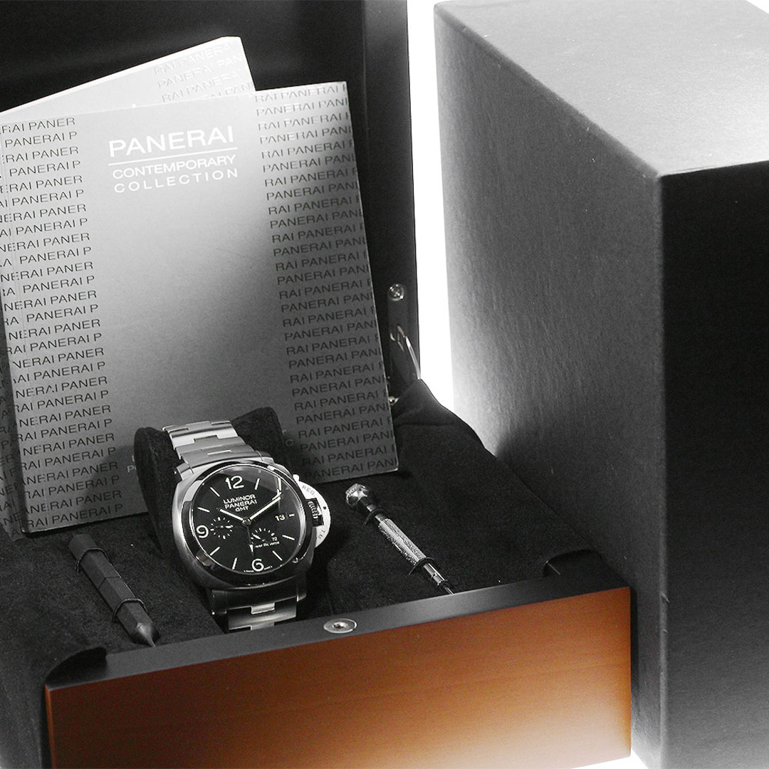 PANERAI(パネライ)のパネライ PANERAI PAM00347 ルミノール1950 3デイズ GMT パワーリザーブ 自動巻き メンズ 良品 箱・保証書付き_805568 メンズの時計(腕時計(アナログ))の商品写真