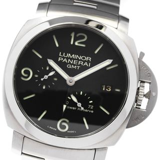 パネライ(PANERAI)のパネライ PANERAI PAM00347 ルミノール1950 3デイズ GMT パワーリザーブ 自動巻き メンズ 良品 箱・保証書付き_805568(腕時計(アナログ))