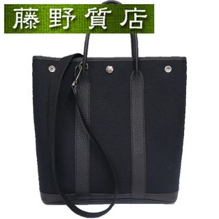 Hermes - エルメス HERMES ガーデンファイル PM トワルミリタリー × レザー 黒 ブラック シルバー金具 Y刻印 2020年 8130