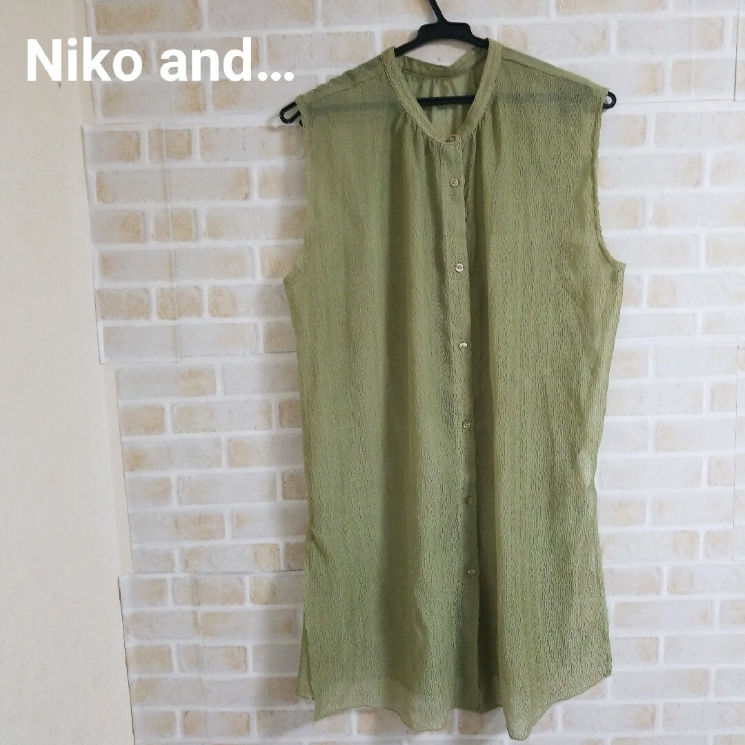 niko and...(ニコアンド)のNiko and… ノースリーブシアーシャツ レディースのトップス(シャツ/ブラウス(半袖/袖なし))の商品写真