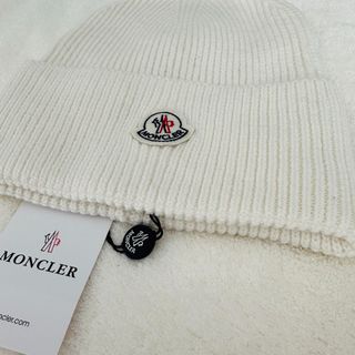 MONCLER - 新品未使用 MONCLER ニット帽 ビーニー モンクレール　ホワイト