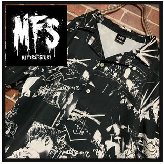 ミュージックティー(MUSIC TEE)の【美品】MY FIRST STORY★マイファス☆総柄★グラフィック★ポリシャツ(Tシャツ/カットソー(半袖/袖なし))