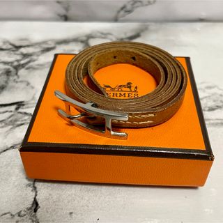 エルメス(Hermes)のエルメス　アピ3 ブラウン　レザー　ロングブレスレット(ブレスレット/バングル)