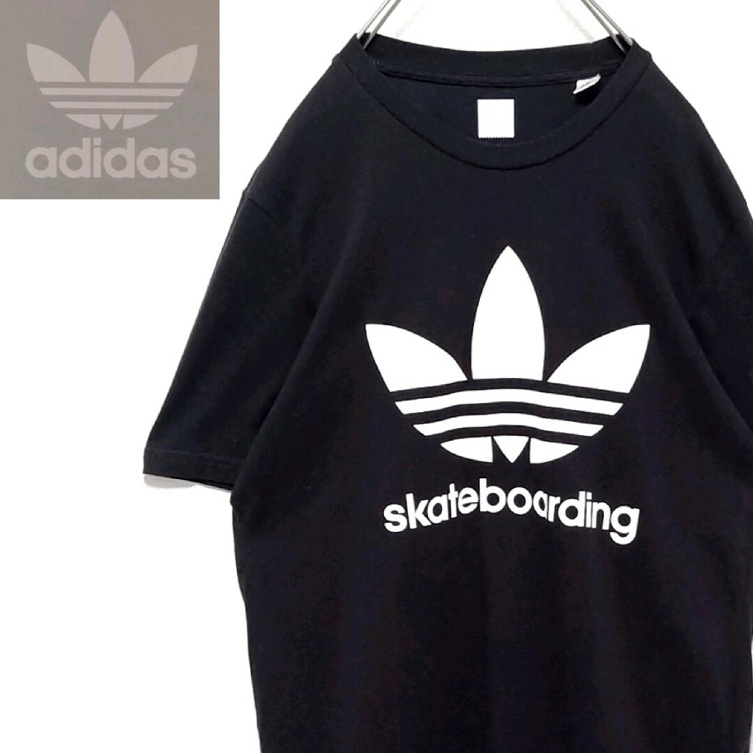 adidas(アディダス)の定番モデル アディダス フロント トレフォイル ロゴ ブラック 半袖 Tシャツ メンズのトップス(Tシャツ/カットソー(半袖/袖なし))の商品写真