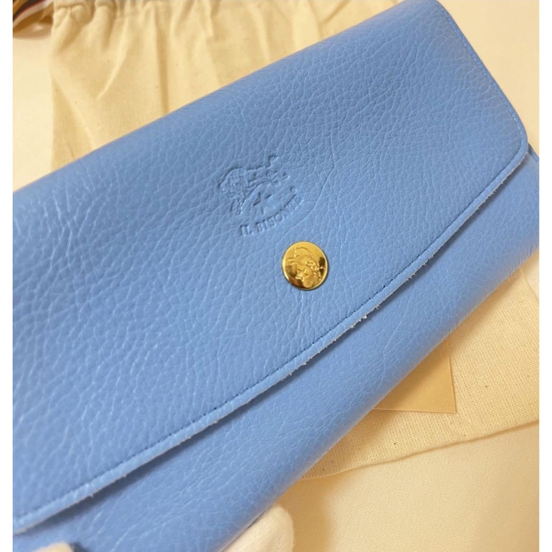 IL BISONTE(イルビゾンテ)のイルビゾンテ  長財布　ロングウォレット　スティールブルー　限定　レア　青　新品 レディースのファッション小物(財布)の商品写真