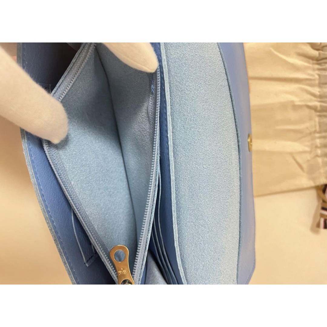 IL BISONTE(イルビゾンテ)のイルビゾンテ  長財布　ロングウォレット　スティールブルー　限定　レア　青　新品 レディースのファッション小物(財布)の商品写真