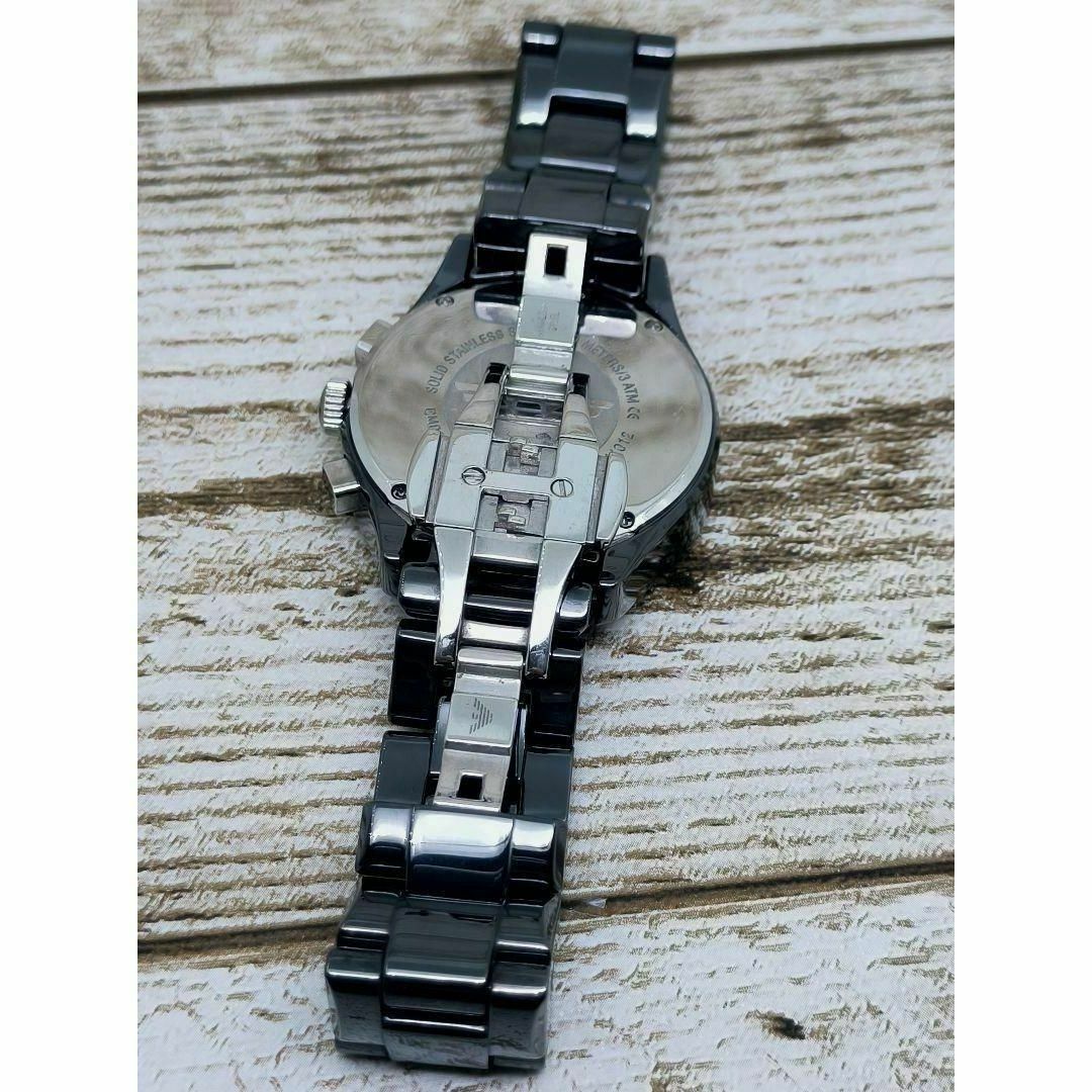Emporio Armani(エンポリオアルマーニ)のエンポリオアルマーニ　　黒　セラミック　クロノグラフ　腕時計 CERAMICA メンズの時計(腕時計(アナログ))の商品写真