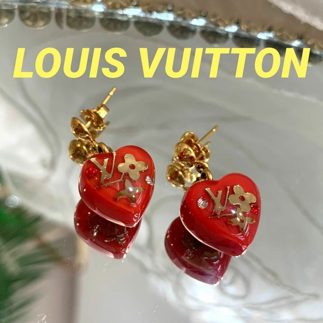 LOUIS VUITTON(ルイヴィトン)の☆美品☆ルイヴィトン アンクルージョン ハート型ピアス M66082 レディースのアクセサリー(ピアス)の商品写真