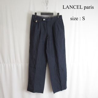 ランセル(LANCEL)の90s LANCEL 後染め ワイド テーパード タック スラックス パンツ(スラックス)