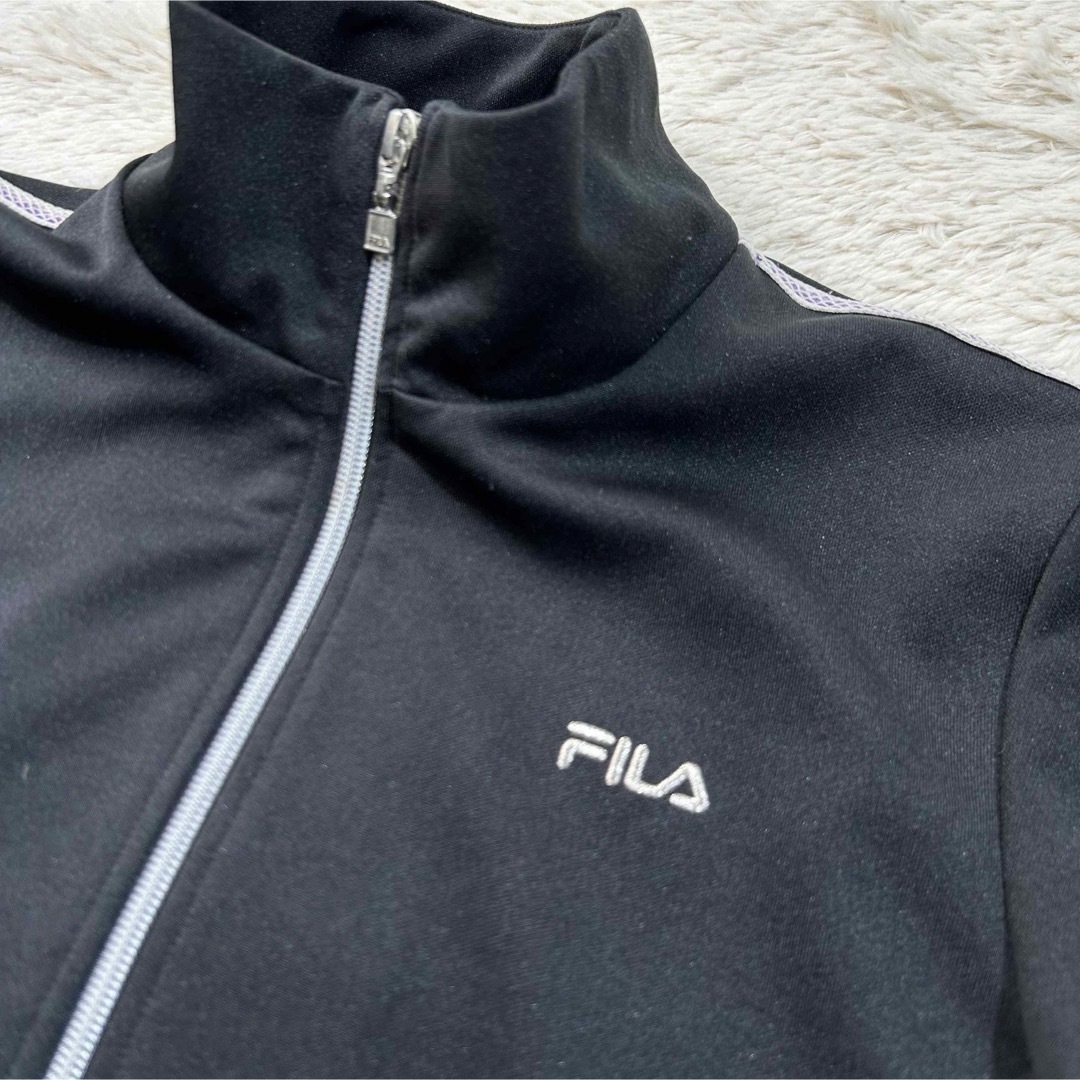 FILA(フィラ)のFILAフィラ　レディース　トラックジャケット　M  ジャージ　ブラック スポーツ/アウトドアのテニス(ウェア)の商品写真