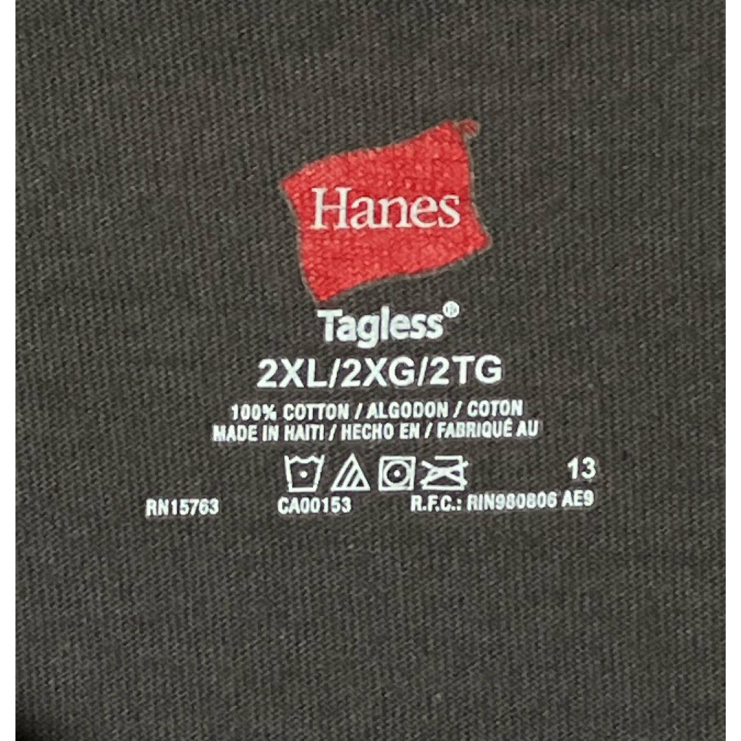 Hanes(ヘインズ)の【レア】US古着 ビッグサイズ 2XLsize Hanes グレーTシャツ メンズのトップス(Tシャツ/カットソー(半袖/袖なし))の商品写真