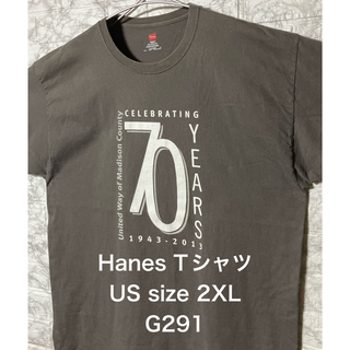 Hanes - ヘインズ Tシャツ EMCOR Services グレー灰色 XL 古着の通販
