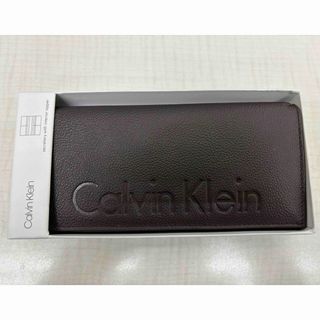 カルバンクライン(Calvin Klein)の【新品未使用】カルバンクライン ファスナー付長財布79473BROWNレザー箱入(長財布)