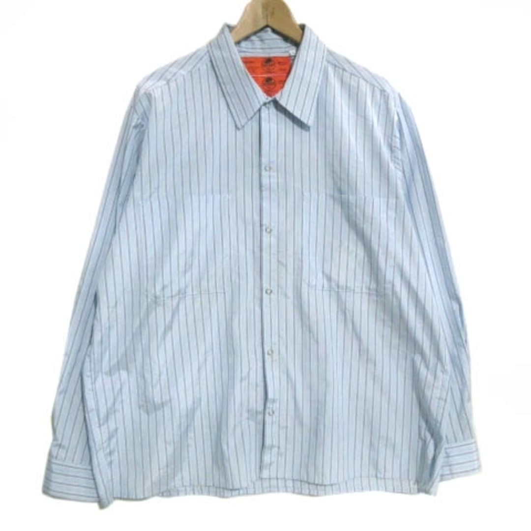 other(アザー)のレッドキャップ RED KAP シャツ ワイシャツ 長袖 ストライプ ブルー L メンズのトップス(シャツ)の商品写真