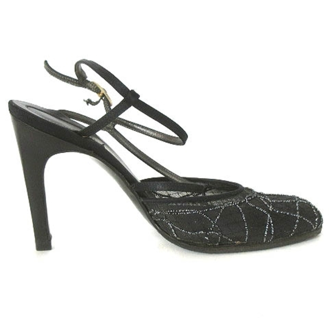 Gianni Versace(ジャンニヴェルサーチ)のジャンニヴェルサーチ ヴェルサーチェ パンプス 黒 I34.5 約21.5cm レディースの靴/シューズ(ハイヒール/パンプス)の商品写真