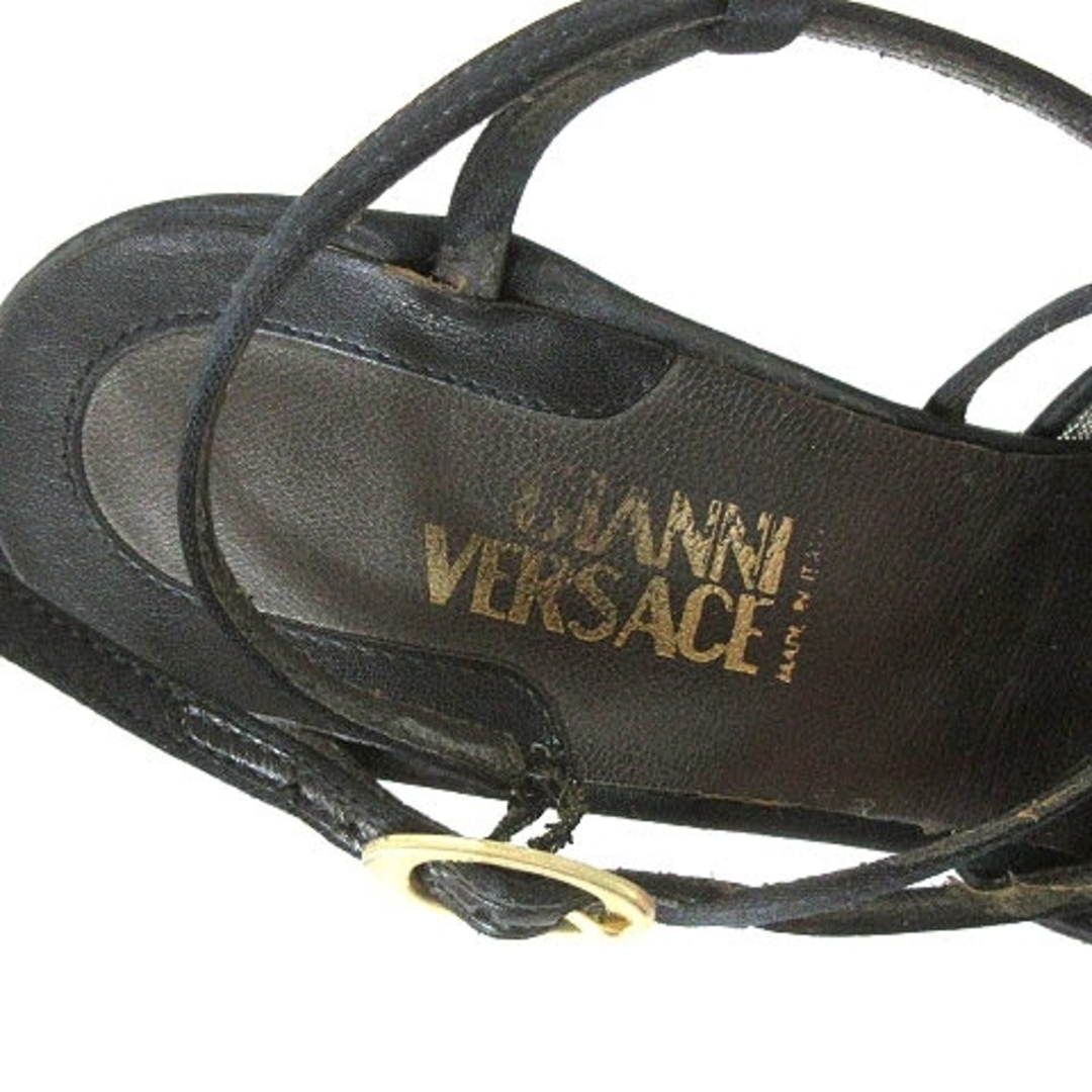 Gianni Versace(ジャンニヴェルサーチ)のジャンニヴェルサーチ ヴェルサーチェ パンプス 黒 I34.5 約21.5cm レディースの靴/シューズ(ハイヒール/パンプス)の商品写真